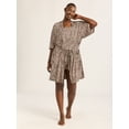 thumbnail image 3 of Joyspun Women’s Cami, Shorts, and Robe Travel Pajama Set, 3-Piece, Sizes S-3X, 3 of 6