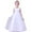 White, variant on Floor length Flower Girl Dress Scoop Neck Tulle Lace Princess Pageant Dress Birthday Party Dress for Girls Elegant Floral Design Special Occasion ( 2 -3Years）