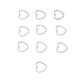 thumbnail image 1 of Colgantes Huecos Geométricos, Colgantes De Aretes De Acero Inoxidable Sin óxido En Forma De Corazón Para Collar Para Manualidades De Bricolaje Para Pulsera Para Aretes, 1 of 7