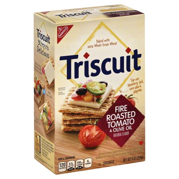 Nabisco Triscuit Fire Roasted Tomato & Olive Oil Crackers, 9 Oz ...