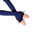 thumbnail image 3 of Bewildely 1 par de guantes sin dedos para niña, guantes de punto cómodos de estilo Simple, cubiertas de brazo para niñas, cubierta de mano para al Suministros térmicos negro, azul rey Bewildely HA059148-09, 3 of 6