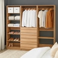 thumbnail image 6 of Dee Walk In Closet, Modular Freestanding Storage 9 Shelf 2 Rods Brown, 6 of 6