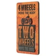thumbnail image 2 of Four Wheels Embossed Tin Magnet, 2 of 3