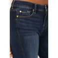 thumbnail image 4 of 7 For All Mankind Women's Dark Wash Mid Rise Dojo Trouser Flare Jeans Blue 32W x 34L, 4 of 4
