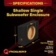 thumbnail image 3 of QPower Shallow Single 10" Sealed Truck Subwoofer Speaker Box, 18" x 13" x 5.25", 3 of 9