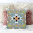 thumbnail image 4 of Amrita Sen Designs  28 x 28 in. Venetian Flower Paisley Duo Broadcloth Indoor & Outdoor Blown & Closed Pillow - Light Blue & White, 4 of 5