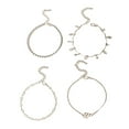 thumbnail image 2 of Fiudx Tobillera Golden Beach, Elegante Conjunto de Joyas de Aleación, Ligera y de Uso Diario, con Diseños Geométricos Únicos, Ideal para Fiestas, Bodas y Ocasiones Informales, Regalo Perfecto para Mu, 2 of 6