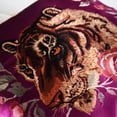 thumbnail image 4 of JWH Tiger Print Pillow Cases with Embroidery Berry Purple Velet Pillowcase 18x18inch for Room Decoration, 4 of 11