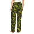 thumbnail image 3 of Pajama Pants Women, Pixel Camouflage Green Sweatpants Soft Sleep Lounge Pants, Casual PJ Bottoms Pants with Pockets, 3 of 5