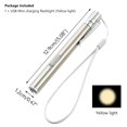 thumbnail image 1 of Linterna portátil de acero inoxidable con Mini USB, recargable, Blanca + luz cálida, bolsillo para enfermería, para médicos y acampadas, 1 of 4