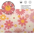 thumbnail image 5 of Cute Flower Shower Curtain, Vintage Hippie Funky 70s Sun Flowers Shower Curtains for Bathroom Decor, Pastel Pink Flora Groovy Boho Aesthetic Girls Shower Curtain with 12 Hooks, 72X72in, 5 of 5