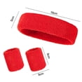 thumbnail image 6 of Tnobhg 18 Pcs Sports Wristband Headband Set Great Elasticity Soft Water Absorption Solid Color Anti-slip Breathable Solid Color Unisex Jogging Cycling Sweatbands, 6 of 8