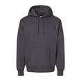 thumbnail image 5 of Hanes Ultimate Cotton Men's Fleece Pullover Pocket Hoodie, Warm Hooded Sweatshirt, Smoke Grey, XL, 5 of 6