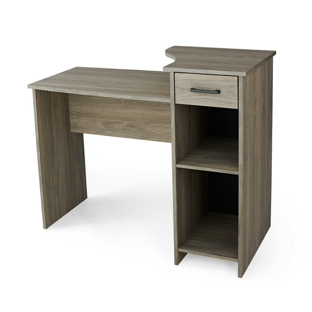 Mainstays Student Desk With Easy Glide Drawer Rustic Oak Finish