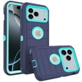 thumbnail image 1 of Asuwish Compatible with iPhone 17 Pro Max 6.9 inch Phone Case Hybrid Rugged Shockproof Hard Protective Drop Proof Full Body Heavy Duty Mobile Cell Cover for i Phone17 17P i17 17ProMax Women Men Blue, 1 of 6
