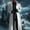 Silver, variant on Daolelai Gothic Style Solid Color Cardigan Button Leather Long Trench Coat Halloween Robe