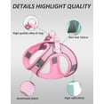 thumbnail image 6 of All Weather Mesh, Reflective, No Pull Harness for Small, Medium Dogs, Cats - Secure with Hook & Loop Fastener, Buckle - Black/Hot Pink Trim, L, 6 of 7