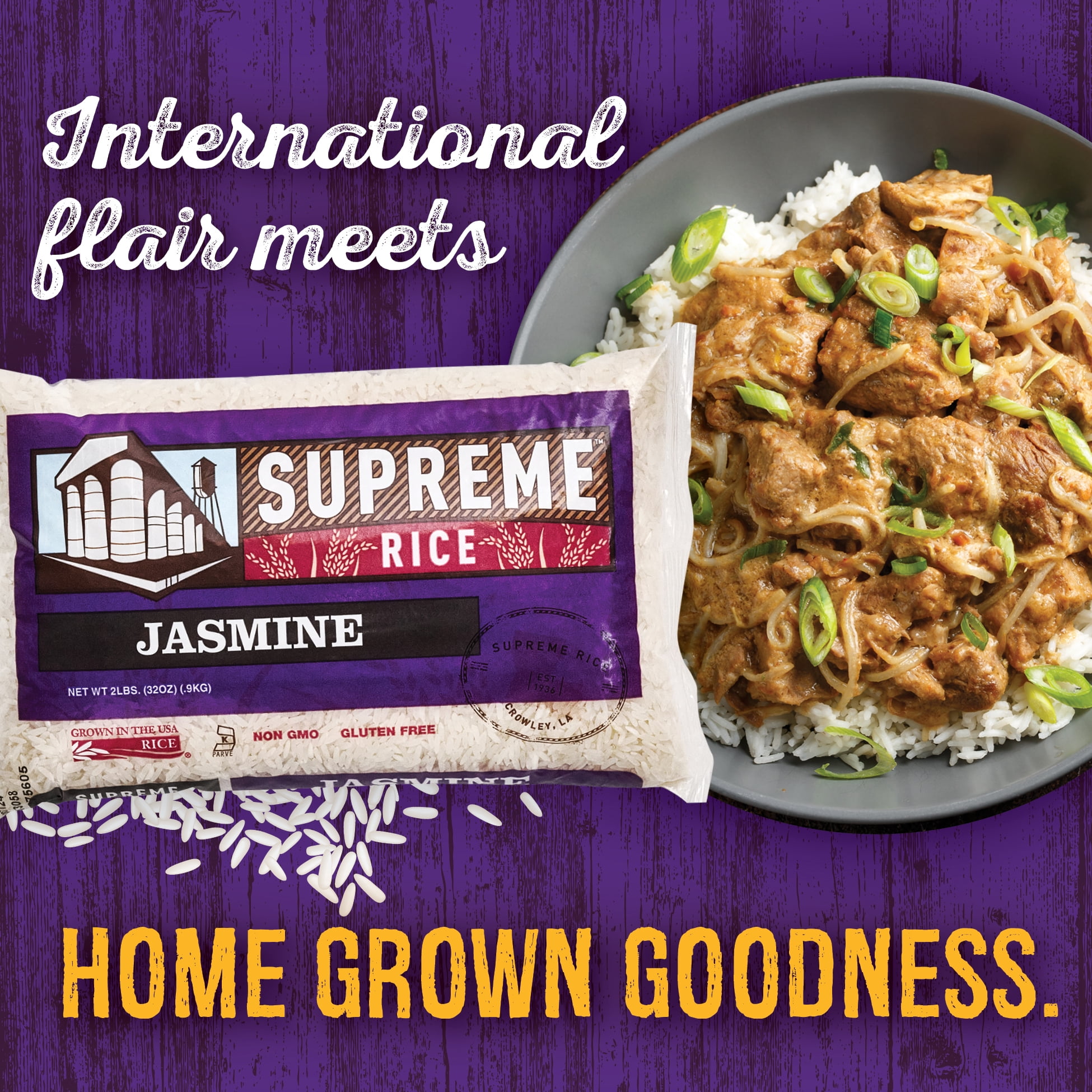 (3 pack) Supreme Rice 2lb Bag of Aromatic Jasmine Rice