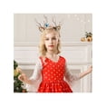 thumbnail image 6 of One opening Christmas Little Girls Dress, Stripe/Argyle/Dot  Cartoon Print One-piece for Party, 6 of 9