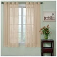 thumbnail image 3 of Arm & Hammer Curtain Fresh Odor-Neutralizing Sheer Voile Grommet Single Curtain Panel, Beige, 59 x 108, 3 of 9
