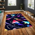 thumbnail image 3 of Arcade Area Rug for Bedroom,80S Arcade Washable Living Room Rug,Soft Accent Rugs for Entryway,Non-Slip Non-Shedding Low-Pile Floor Carpet 4x5ft, 3 of 6