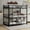 Black, variant on Metal Three-layer Bunk Bed For Adults And Children, Universal Bunk Bed With Safety Railing, Climbing Ladder, Space Saving Dormitory Bed, Mattress Size: Twin Size,Black