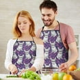 thumbnail image 5 of Purple French Bulldog Apron-Garden Aprons for Women with Pockets-Cotton Linen Waterproof Kitchen Cooking Gardening Aprons Adjustable for Kitchen,Cooking,BBQ and Salon 33x27 Inch, 5 of 7