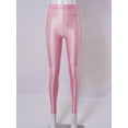 thumbnail image 2 of Choomomo Women's Glossy Stretch Sports Hip Hop Rave Street Modern Dancing Performance Tight Leggings Pants Pink M, 2 of 8