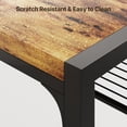 thumbnail image 2 of Aiho Dining Table Set for 6, 7-Piece Kitchen Table Set with 6 Chairs & Storage Shelf for Kitchen, Dining Room - Retro, 2 of 10