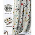 thumbnail image 3 of Middle Century Blackout Curtains for Bedroom Living Room Darkening Curtains 96 Inches Long Geometric Modern Abstract Vintage Window Curtain 2 Panels Set Window Treatment Grommet Drapes 52"x96", 3 of 9