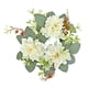 thumbnail image 3 of Vela navideña, coronas de anillo, guirnalda de velas, candelabro de pilar para velas cónicas, hojas artificiales para granja de invierno blanco, 3 of 9
