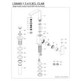 thumbnail image 3 of Kingston Brass LS8463CL Claremont One-Handle Single-Hole Bathroom Faucet with Push Pop-Up Drain, Brushed Brass, 3 of 4