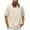 Beige, variant on hoksml Men Plus Size T Shirt Top Big And Tall Polo Shirts Solid Color Collared Colour Blocking Collar Athletic Short Sleeve Casual Loose Tee Shirts