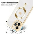 thumbnail image 3 of for iPhone 12 Pro Max Case [Support for Magsafe] Love Heart Pattern Magnetic Plating Electroplate Luxury Elegant Case Camera Protector Soft Shockproof Protective Corner Back Cover -White, 3 of 11