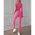 thumbnail image 3 of Conjunto De Ropa Deportiva De Yoga, Conjunto De Entrenamiento De Moda Para Mujer Cremallera De Cintura Alta De Manga Larga Para Atletas Para Gimnasio ANGGREK No, 3 of 6