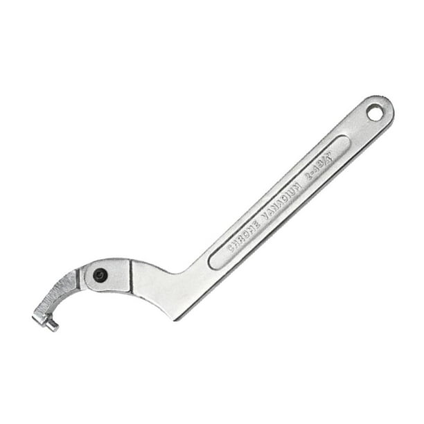 2pcs Adjustable Hook Wrench Pin Wrench C Spanner 19-51mm Round Head for  Auto 