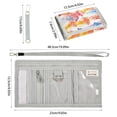thumbnail image 3 of JIALIOU Nylon Trifold Card Wallet with ID Window Zipper Pocket for Men Women Teen Watercolor Jellyfish, 3 of 7