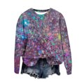 thumbnail image 1 of WEAIXIMIUNG Sweatshirt Women's Sparkling Printed Long Sleeve Crewneck Sweatshirt for Party Relaxation, 1 of 3