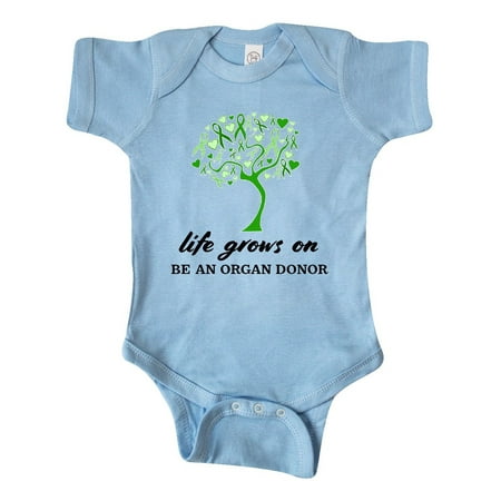 

Inktastic Life Grows On- Be an Organ Donor-green ribbon tree Gift Baby Boy or Baby Girl Bodysuit