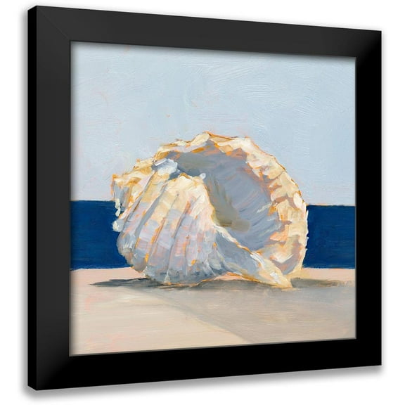 Harper, Ethan 12x12 Black Modern Framed Museum Art Print Titled - Shell By the Shore II