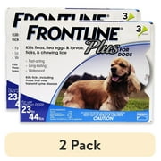 (2 pack) Frontline Plus for Medium Dogs, 23-44 lbs, Flea & Tick Control, 3 Ct.