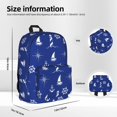 thumbnail image 5 of Mochila con estampado náutico de anclas, ideal para portátil, viajes, senderismo, negocios, para hombres y mujeres., 5 of 5