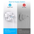 thumbnail image 4 of Protector contra sobretensiones One Beat de 5 salidas con 4 puertos USB de 20 W, color blanco, 4 of 7