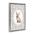 thumbnail image 2 of Stupell Industries Shabby Chic Mauve Botanical Bunny Gray Floating Frame Canvas Art, 17 x 25, by Ink Drop Loft, 2 of 8