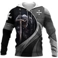 thumbnail image 3 of Sudadera con capucha vintage con estampado 3D de los Caballeros Templarios para hombre, ropa informal de gran tamaño, sudaderas con capucha, ropa para hombre, jerséis de manga larga, 3 of 5