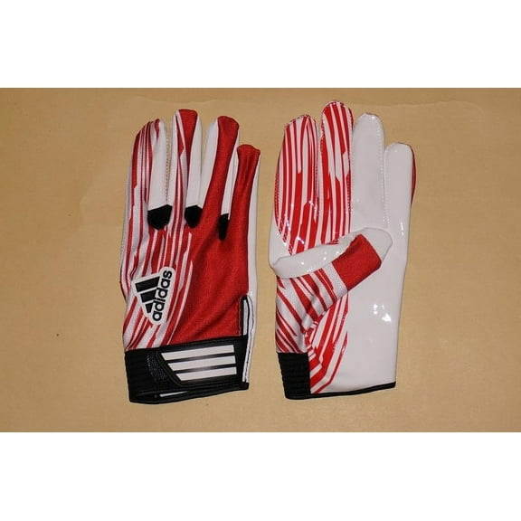 Adidas AdiZero Men's Football Receiver's Gloves - Red/White