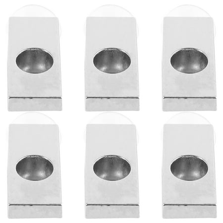 

6 Pcs Shelves Mirror Brackets Glass Shelf Adjustable Zinc Alloy