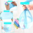 thumbnail image 3 of Trash Bag 10L Plastic Bag Trash Bags Solid Garbage Bags Portable Color Small Garbage Trash Bags 150 Units in Total for Office Kitchen Bedroom Trash Cans（45*55cm） HUSERYT, 3 of 5