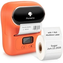 Phomemo M110 Label Maker Portable Bluetooth Thermal Printer for Clothing Jewelry Retail Mailing Barcode, Compatible with Android & iOS