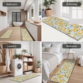 thumbnail image 5 of Yellow Lemon Fruit Leaves Blue Pattern Kitchen Rugs Sets Of 3,Kitchen Runner Rugs Non Skid Washable,Decorative Kitchen Floor Mats for Kitchen,Sink,Laundry,17"x30"+ 17"x47" + 17"x59", 5 of 6